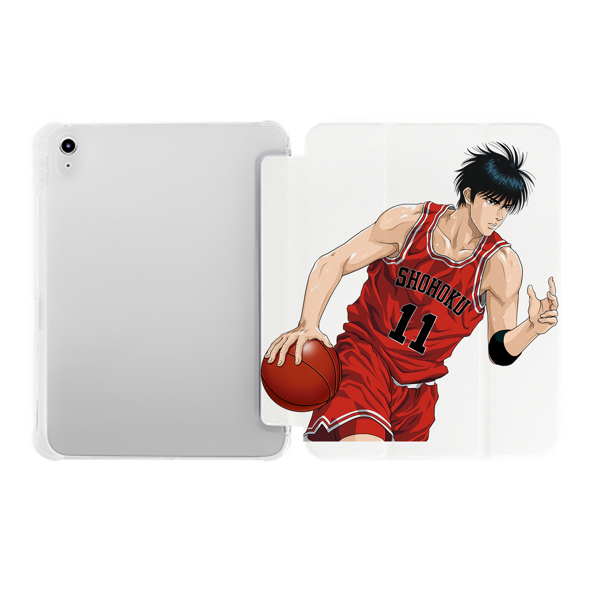 （画像用） SLAM DUNK／スラムダンク IPad ケース ペン収納付き 三つ折りスタンド PUレザー×シリコン 対応機種9.5/10.5/10.9インチ